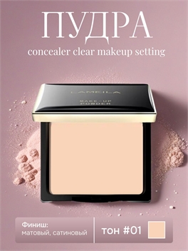 LAMEILA фиксирующая пудра, тон #01 контроль жирности 5880