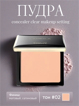 LAMEILA фиксирующая пудра, тон #02 контроль жирности 5881