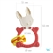 ROXY-KIDS Грызунок прорезыватель для зубов детский BUNNY TEETHER / Игрушка массажер для десен при прорезывании зубов, цвет коралловый 2188 - фото 22504